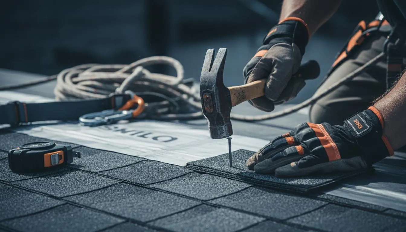 Professional roofing work
